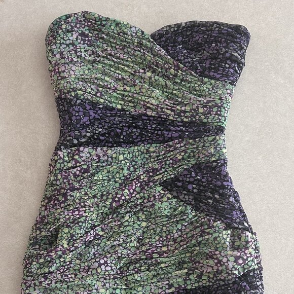 BCBGMaxAzria Paneled Strapless Printed Dress ASO Victoria Justice - Picture 9 of 10